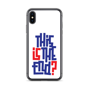 IS/THIS IS THE END? Navy Red iPhone Phone Case