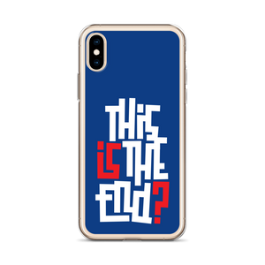 IS/THIS IS THE END? Navy Blue Reverse iPhone Phone Case