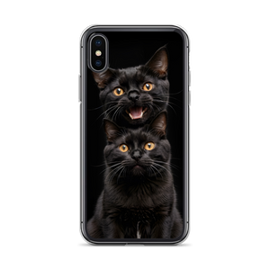 Two Black Cats Follows iPhone Case