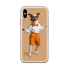 Happy Dancing Dog Beige iPhone Case