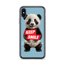 Keep Smile Blue Panda iPhone Case