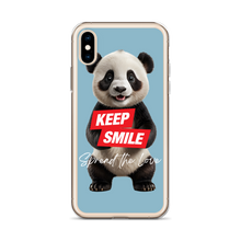 Keep Smile Blue Panda iPhone Case