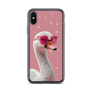 Cute Pink Swan iPhone Case