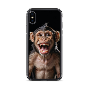 Happy Monkey Black iPhone Case