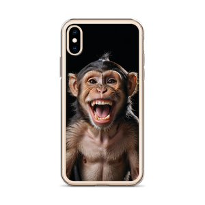 Happy Monkey Black iPhone Case