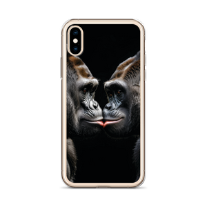 Gorilla Kissing iPhone Case