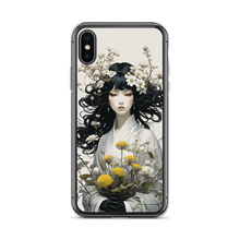 Oriental Lady with Yellow Flowers iPhone Case