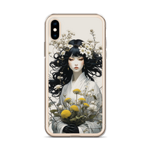 Oriental Lady with Yellow Flowers iPhone Case