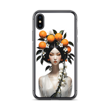 Beauty Lady with Orange Fruits iPhone Case