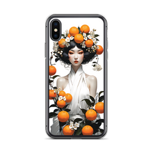 Oriental Lady with Orange Fruits iPhone Case