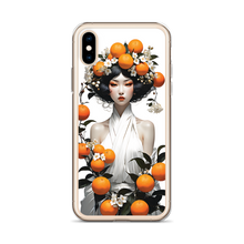 Oriental Lady with Orange Fruits iPhone Case