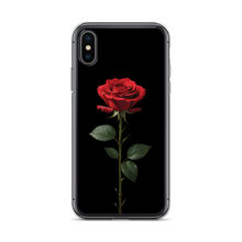 Red Rose on Black iPhone Case