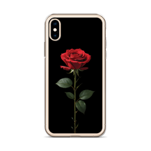 Red Rose on Black iPhone Case