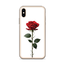 Red Rose on White iPhone Case