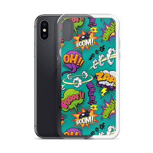 Comic Text Pattern iPhone Case