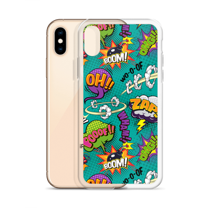 Comic Text Pattern iPhone Case