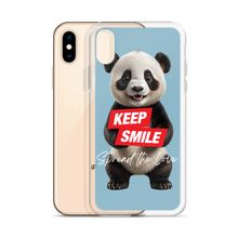 Keep Smile Blue Panda iPhone Case