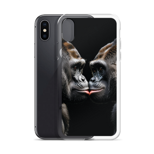 Gorilla Kissing iPhone Case