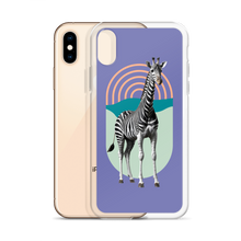 Giraffe Zebra Purple iPhone Case