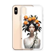 Beauty Lady with Orange Fruits iPhone Case