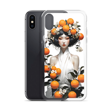 Oriental Lady with Orange Fruits iPhone Case