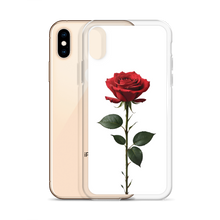 Red Rose on White iPhone Case