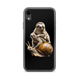 Sloth Riding A Snail iPhone Case