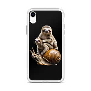 Sloth Riding A Snail iPhone Case