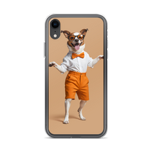 Happy Dancing Dog Beige iPhone Case