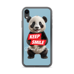 Keep Smile Blue Panda iPhone Case