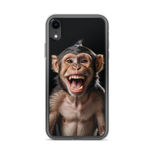 Happy Monkey Black iPhone Case