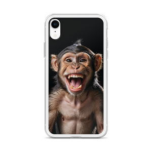 Happy Monkey Black iPhone Case