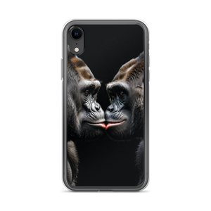 Gorilla Kissing iPhone Case