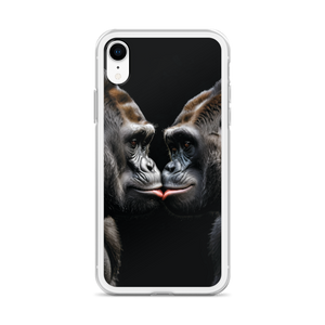 Gorilla Kissing iPhone Case