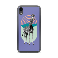 Giraffe Zebra Purple iPhone Case