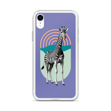 Giraffe Zebra Purple iPhone Case