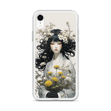 Oriental Lady with Yellow Flowers iPhone Case