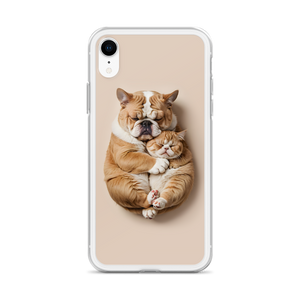 Cute Baby Cat and Dog Sleep iPhone Case