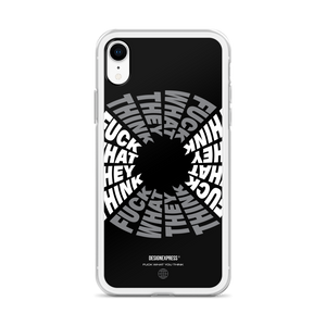 F**ck What They Think Grayscale iPhone Case