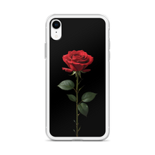 Red Rose on Black iPhone Case