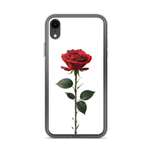 Red Rose on White iPhone Case