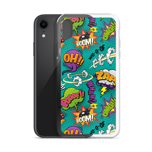 Comic Text Pattern iPhone Case