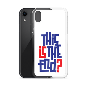 IS/THIS IS THE END? Navy Red iPhone Phone Case