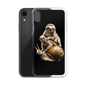 Sloth Riding A Snail iPhone Case