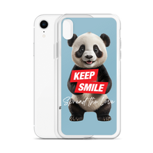 Keep Smile Blue Panda iPhone Case