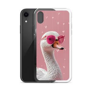 Cute Pink Swan iPhone Case