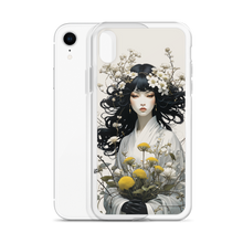 Oriental Lady with Yellow Flowers iPhone Case