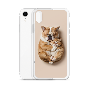 Cute Baby Cat and Dog Sleep iPhone Case