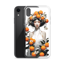 Oriental Lady with Orange Fruits iPhone Case