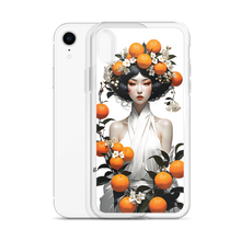 Oriental Lady with Orange Fruits iPhone Case